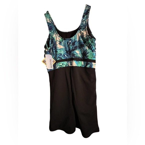 NWT Sporti HydyroLast Aquarelle Chlorine Resistant Scoop One piece Swimsuit 20W - Picture 2 of 11